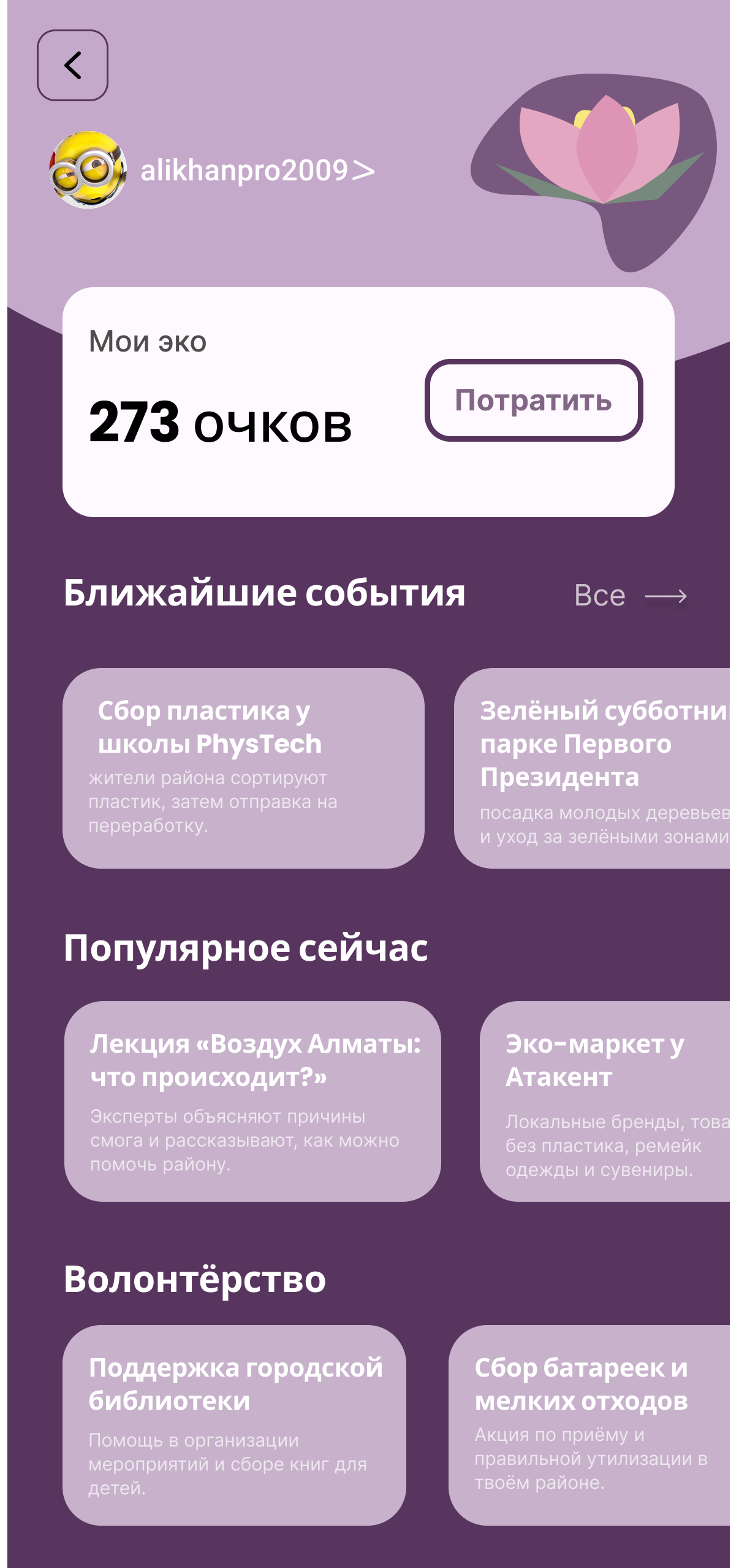EcoScore Hero Screen
